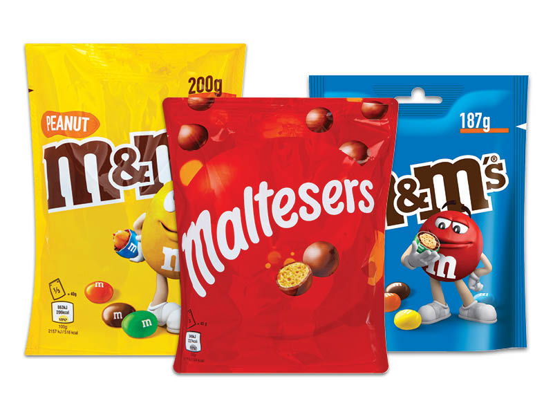Dražė ir saldainiams M&M’s ir MALTESERS
