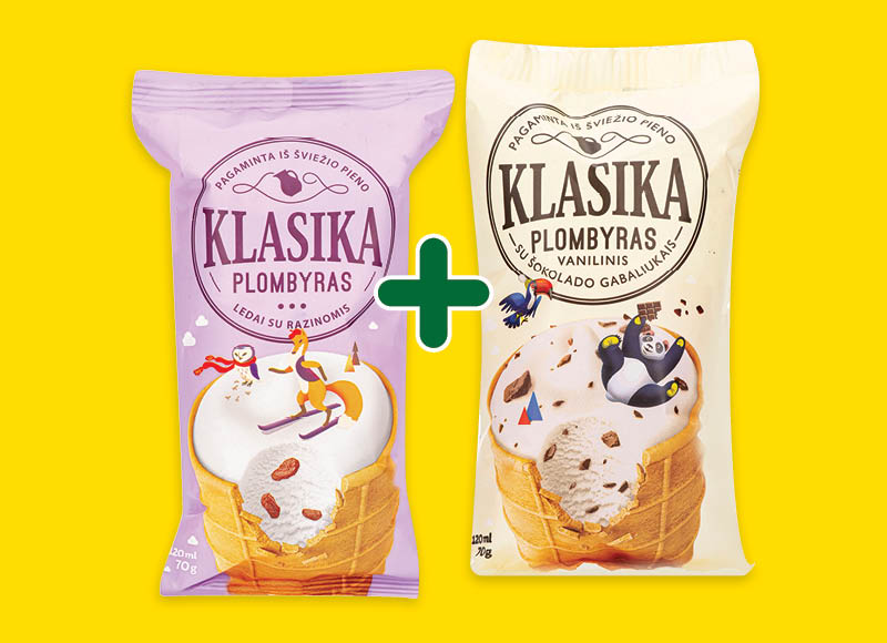 Ledai vafliniame puodelyje KLASIKA