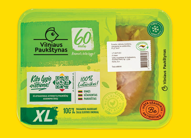 Šviežia viščiukų broilerių filė VILNIAUS PAUKŠTYNAS