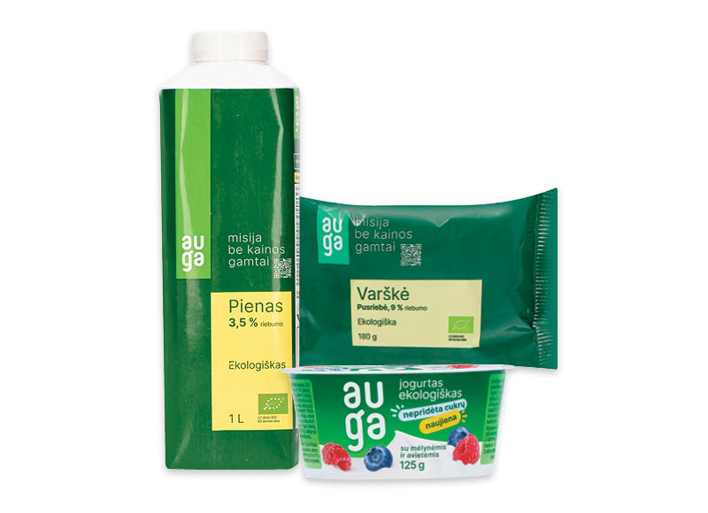 Pieno produktams AUGA