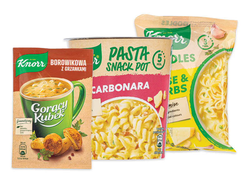 Užpilamosioms sriuboms, makaronams KNORR