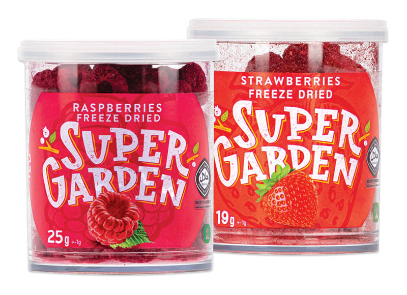 Džiovintoms šaltyje braškėms, avietėms SUPER GARDEN
