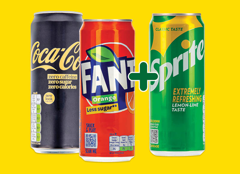Gazuotas gėrimas COCA-COLA, FANTA, SPRITE