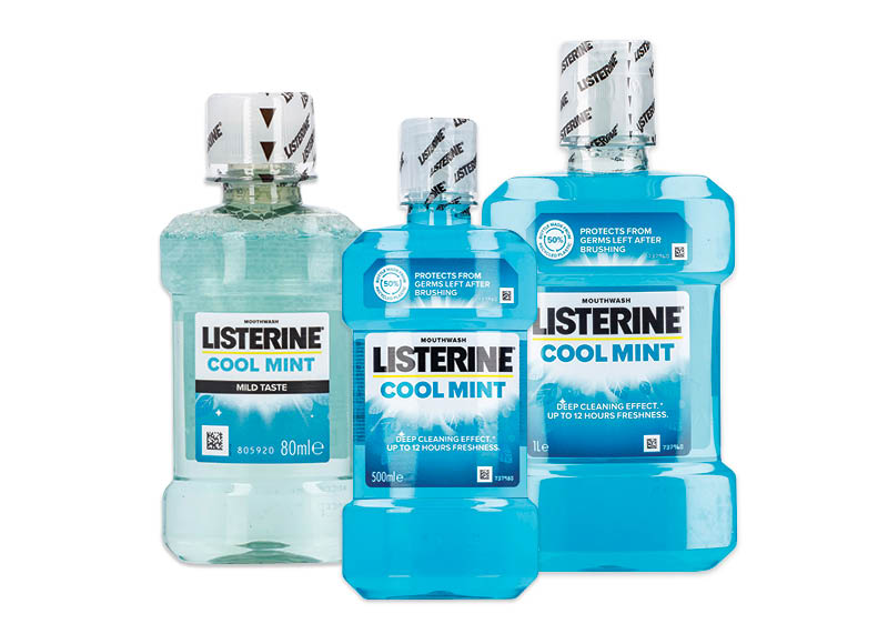 Burnos priežiūros priemonėms LISTERINE