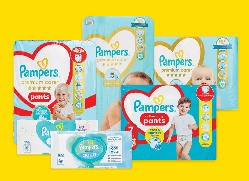 Sauskelnėms ir drėgnosioms servetėlėms PAMPERS