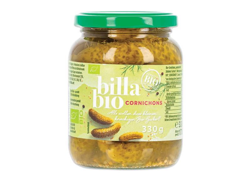BILLA BIO kornišonai