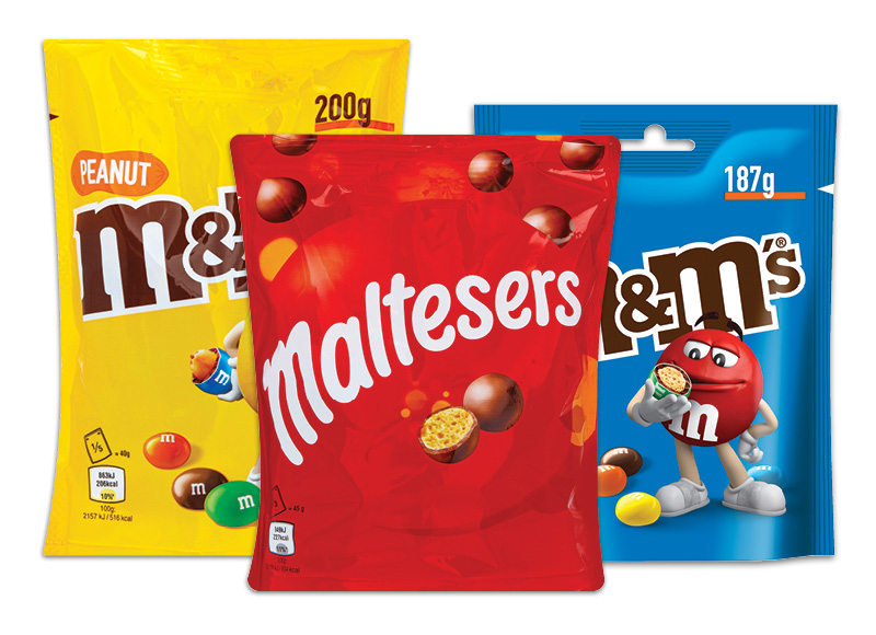 Dražė ir saldainiams M&M’s ir MALTESERS
