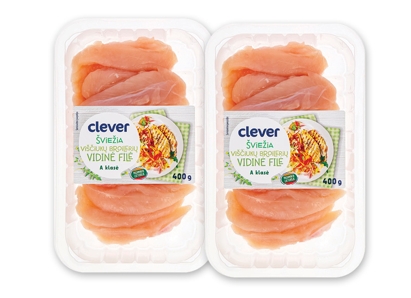 CLEVER šviežia broilerių vidinė filė