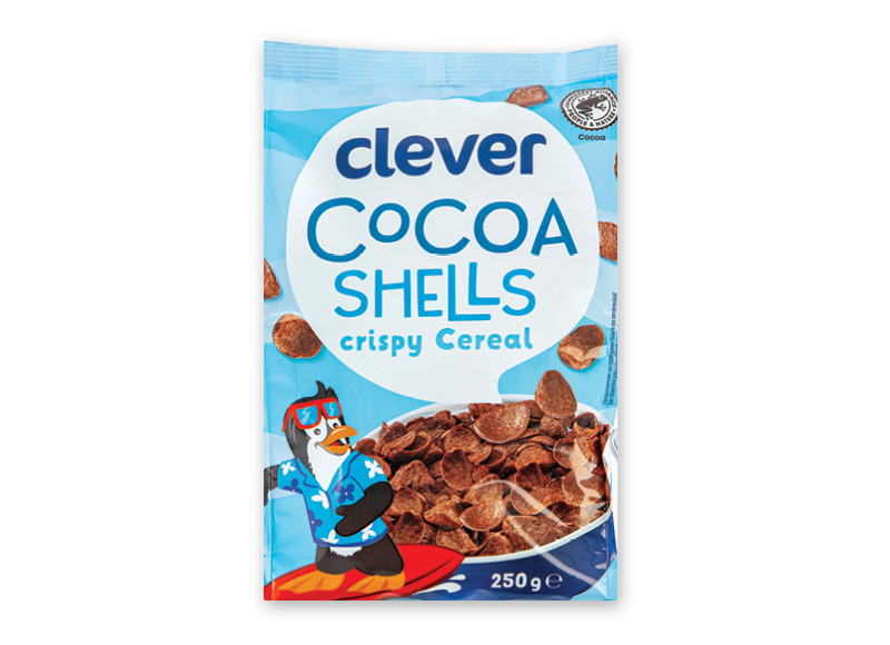 CLEVER sausi pusryčiai COCOA SHELLS