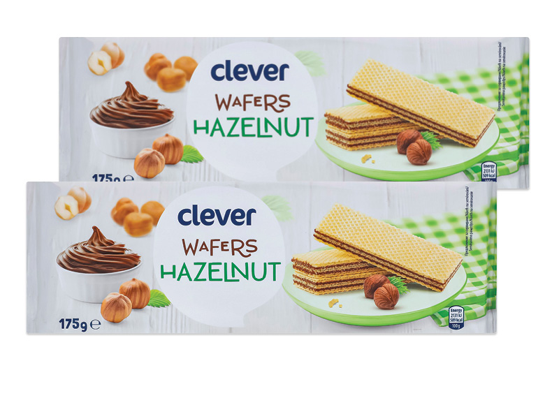 CLEVER vafliai su riešutų kremo įdaru