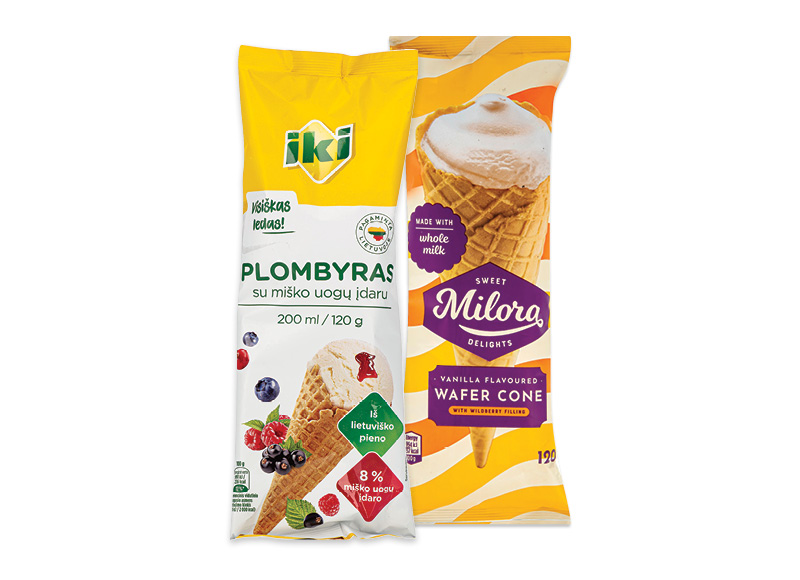 IKI ir MILORA ledams vafliniame ragelyje