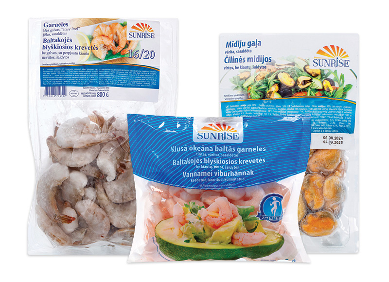 Šaldytai žuvų produkcijai ir jūrų gėrybėms SUNRISE