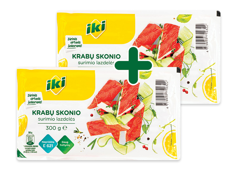 IKI krabų skonio lazdelės iš surimio
