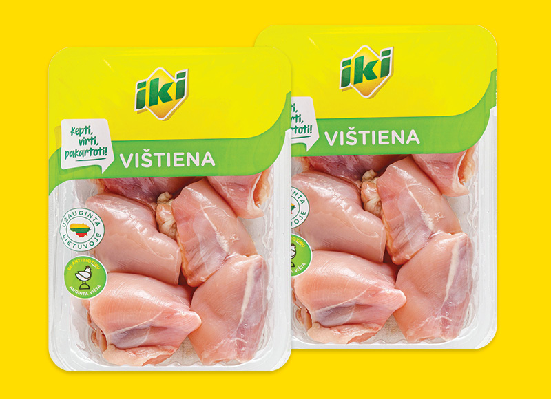 IKI šviežia viščiukų broilerių šlaunelių mėsa