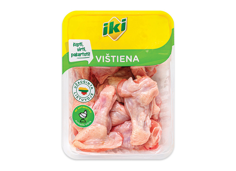 IKI švieži viščiukų broilerių sparnelių peteliai