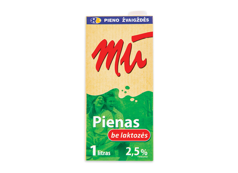 UAT pienas MŪ be laktozės