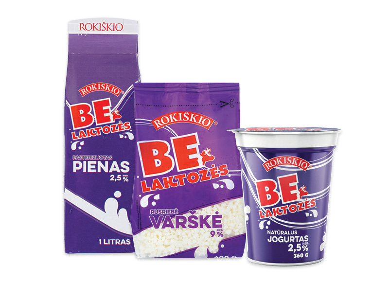Pieno produktams be laktozės ROKIŠKIO