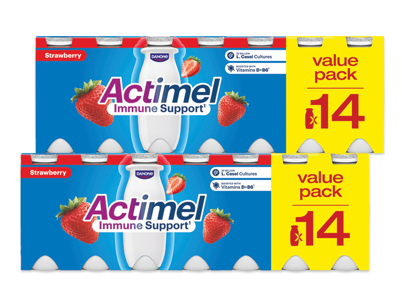 Braškių skonio jogurto gėrimas ACTIMEL