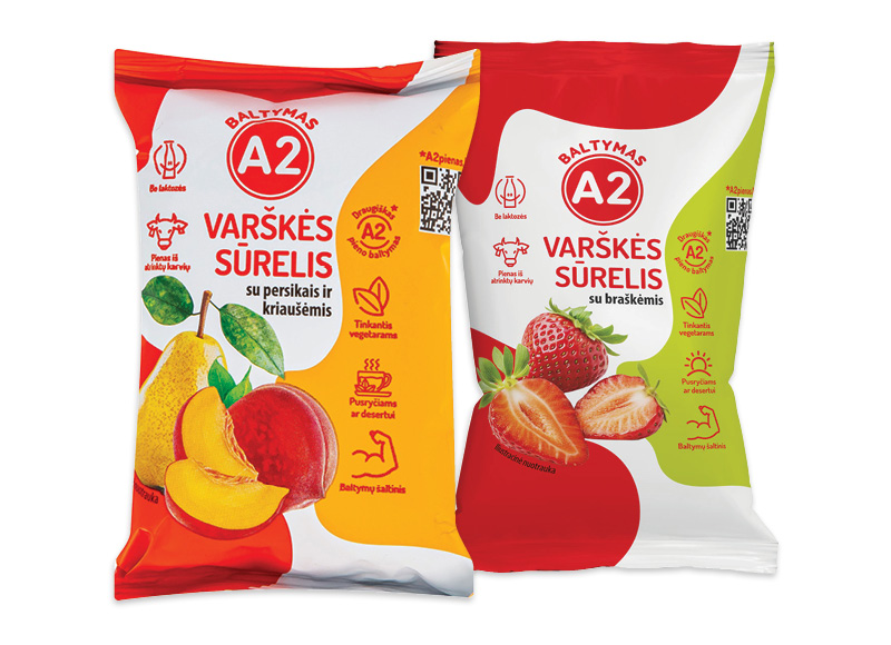 Varškės sūrelis iš A2 pieno be laktozės