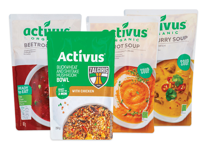 Konservuotoms daržovėms, sriuboms ACTIVUS