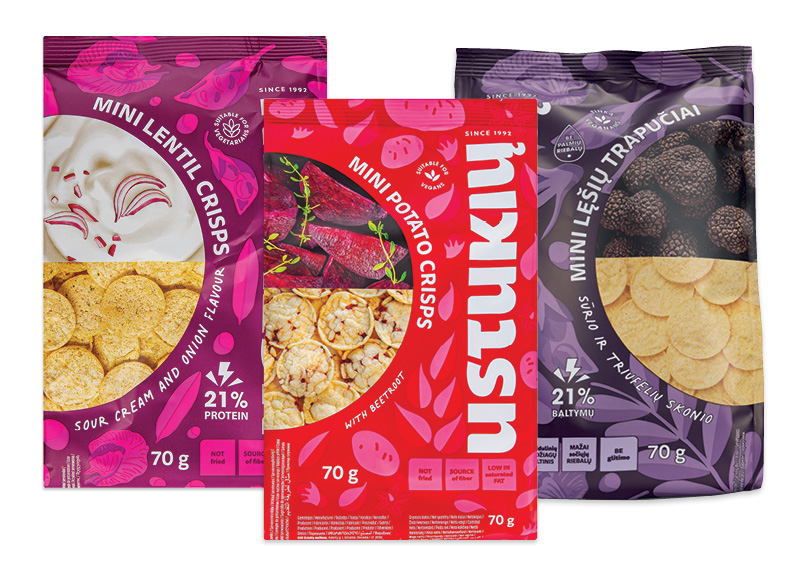 USTUKIŲ MALŪNO užkandžiams