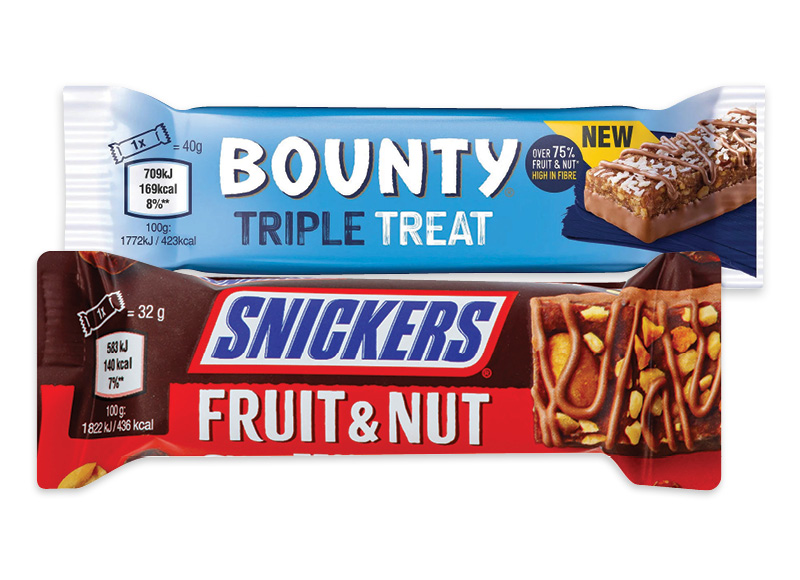 Javainių batonėlis SNICKERS ar BOUNTY