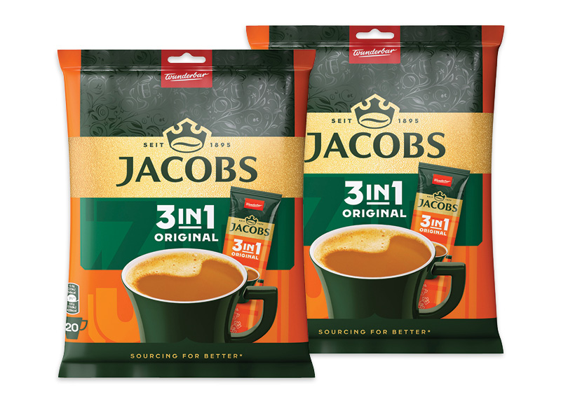 Tirpusis balintos kavos gėrimas JACOBS 3 IN 1