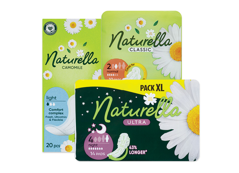 Moterų higienos priemonėms NATURELLA
