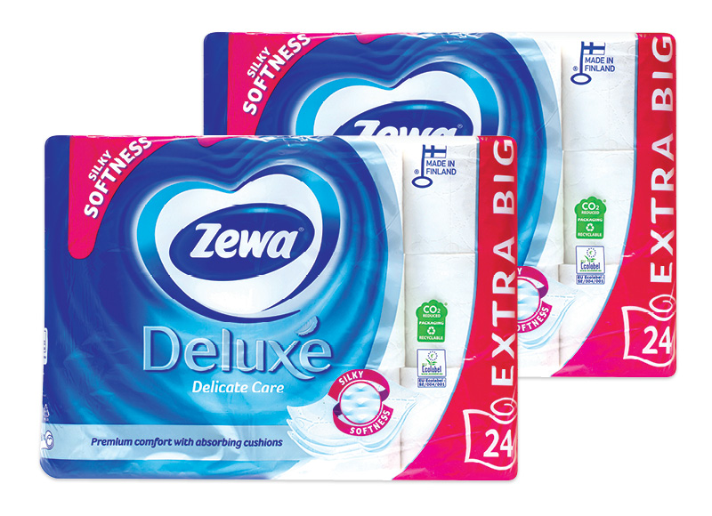 Tualetinis popierius ZEWA DELUXE PURE WHITE