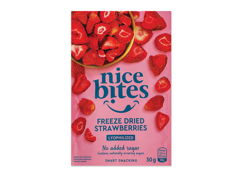 NICE BITES liofilizuotos braškės
