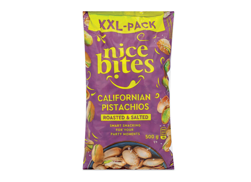 NICE BITES kepintos sūdytos pistacijos