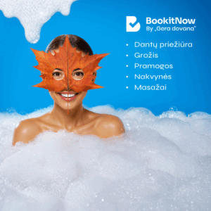 BookitNow pasiūlymas -15% nuolaida asortimentui