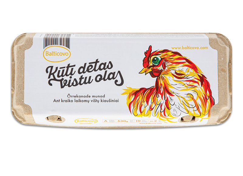 Ant kraiko laikomų vištų kiaušiniai