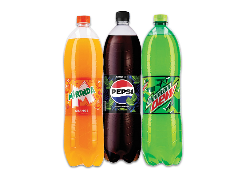 Gazuotas gėrimas PEPSI, 7UP, MIRINDA ar MAOUNTAIN DEW