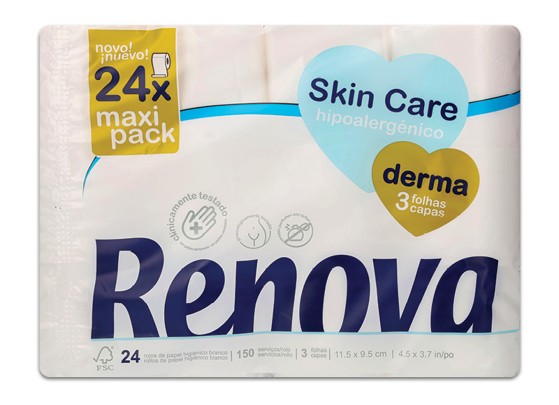 Tualetinis popierius RENOVA SKIN CARE DERMA