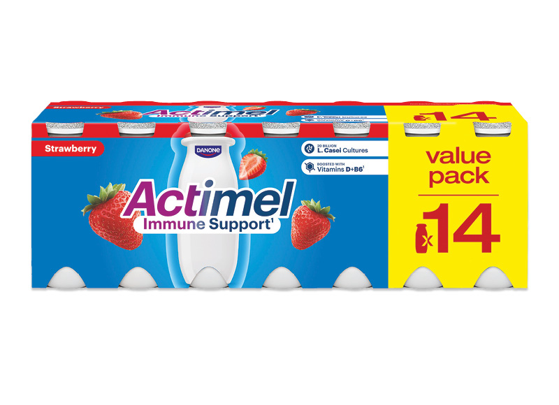 Braškių skonio jogurto gėrimas ACTIMEL
