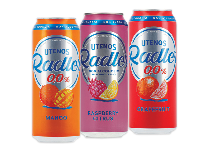 Nealkoholinis alaus kokteilis UTENOS RADLER