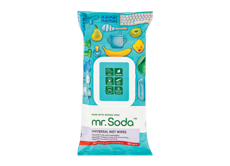 Drėgnos universalios servetėlės MR. SODA