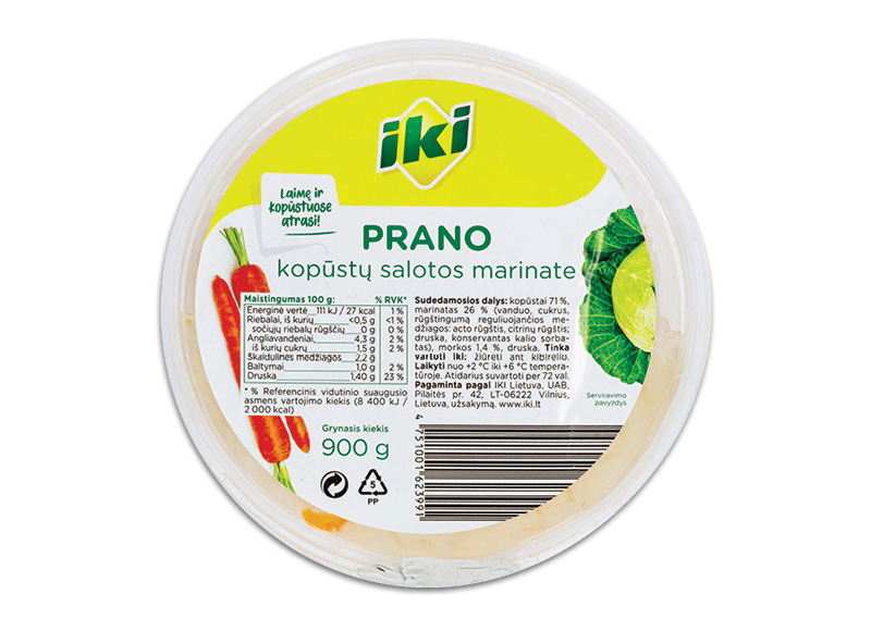 IKI PRANO kopūstų salotos marinate