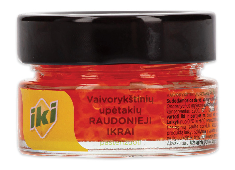 IKI vaivorykštinių upėtakių raudonieji ikrai