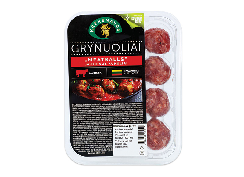 Jautienos mėsos kukuliai GRYNUOLIAI