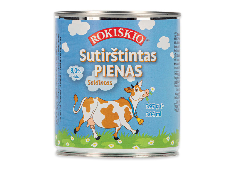 Saldintas sutirštintas pienas ROKIŠKIO