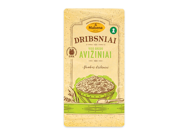VISO GRŪDO avižiniai dribsniai MALSENA
