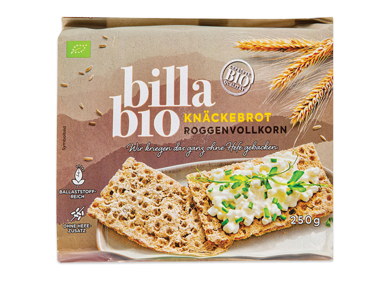 BILLA BIO PILNO GRŪDO ruginiai duoniukai