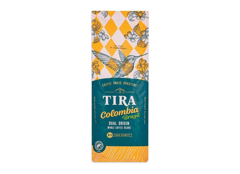 TIRA kavos pupelės COLOMBIA BRAZIL