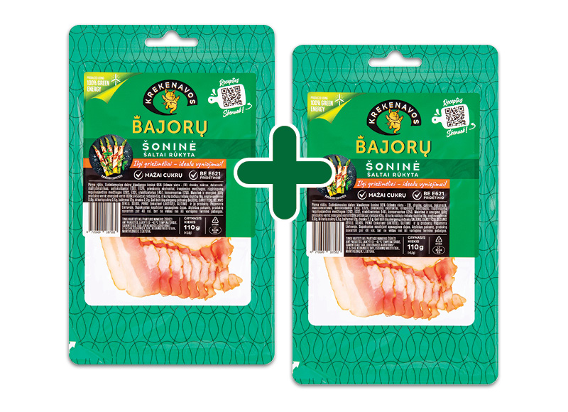 Šaltai rūkyta BAJORŲ šoninė griežinėliais