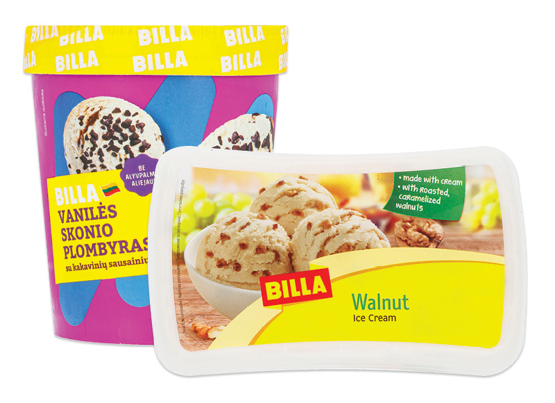 BILLA ledams didelėmis pakuotėmis