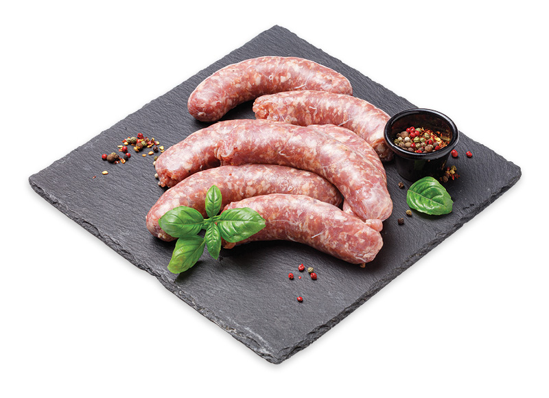 Šviežios klasikinės itališko stiliaus kiaulienos dešrelės