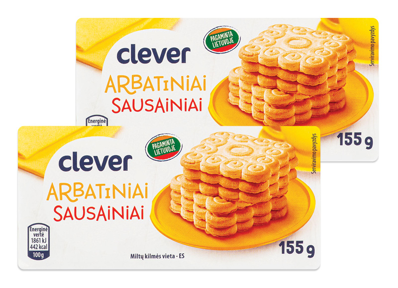 CLEVER arbatiniai sausainiai