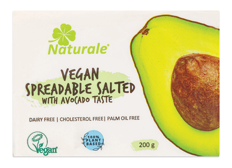 Avokadų skonio augaliniai tepieji riebalai NATURALE VEGAN